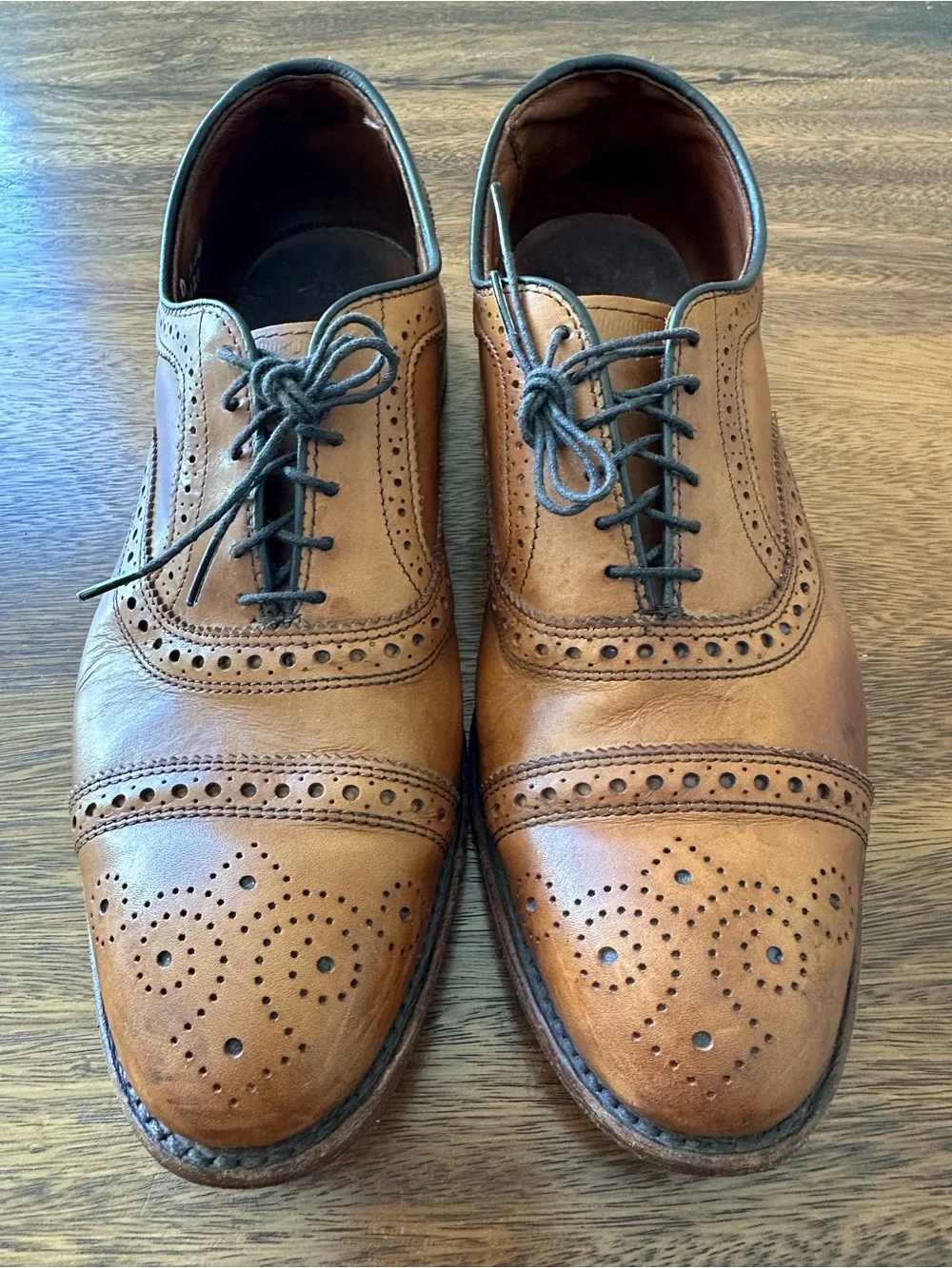Allen Edmonds Walnut Leather Strand Cap Toe Oxfords 65 Last Men’s Sz 9D USA Made